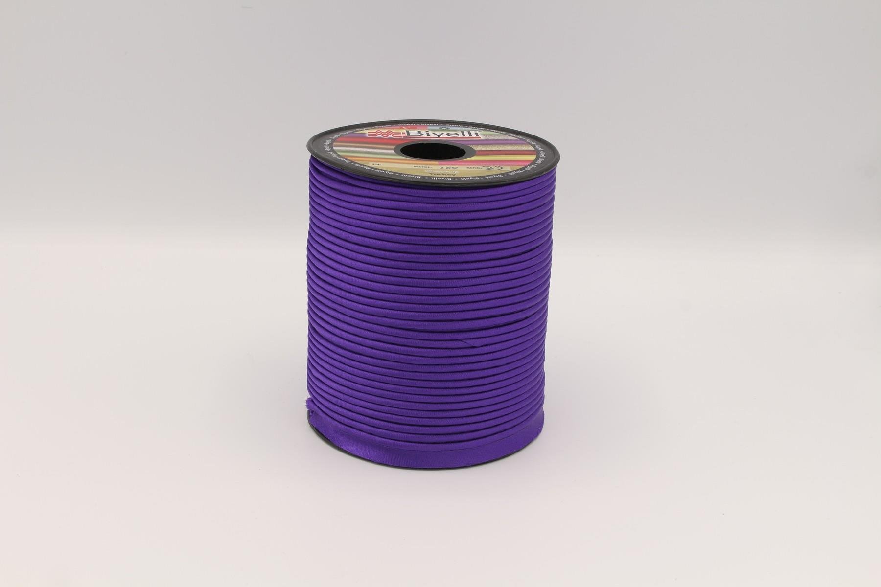 Biyelli Saten İpli Biye Mor