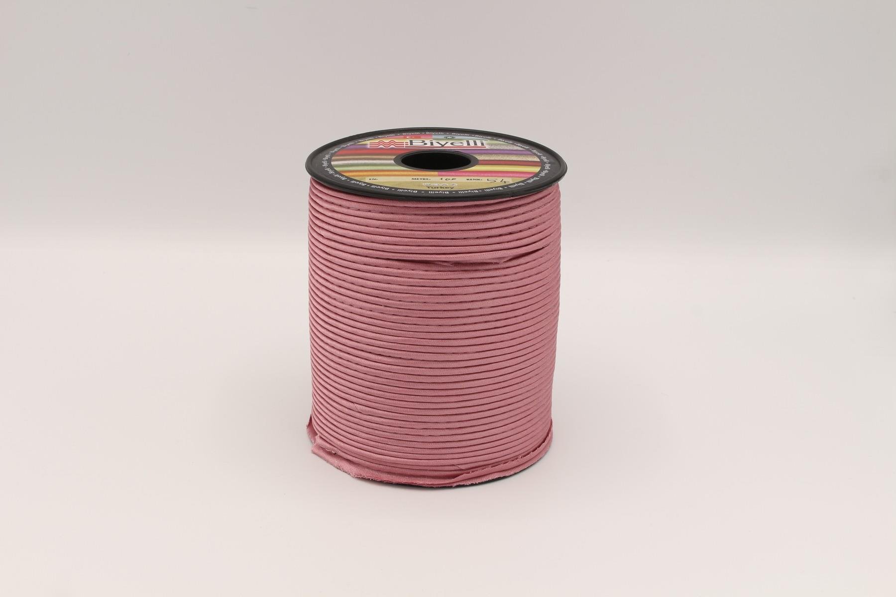 Biyelli Saten İpli Biye Pudra