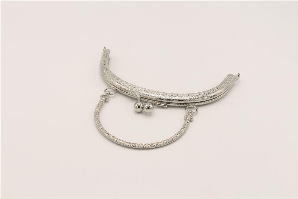 Çanta Klips Saplı - 16 cm Gümüş