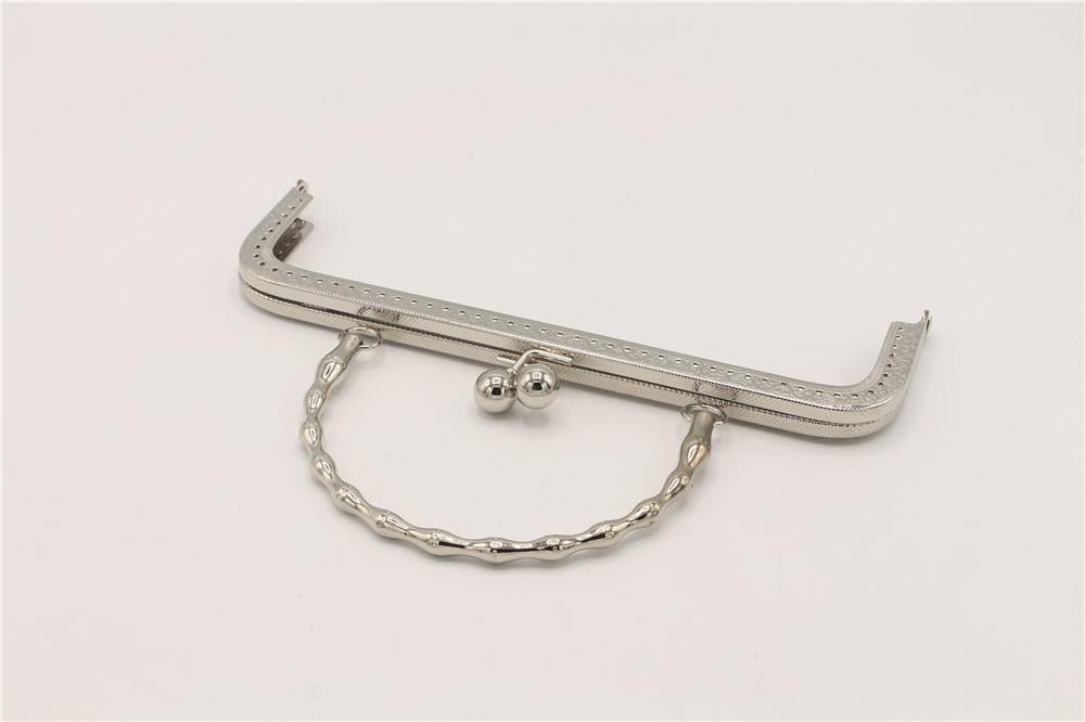 Çanta Klips Saplı - 20 cm Gümüş