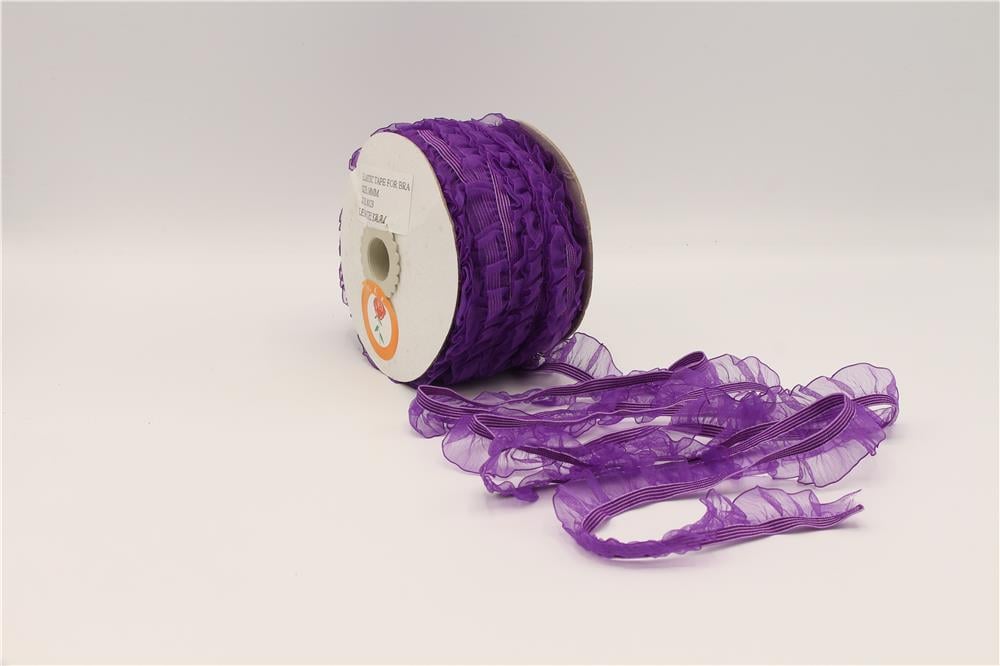 Fırfırlı Lastikler 18 mm Genişlik - 25 mt Mor