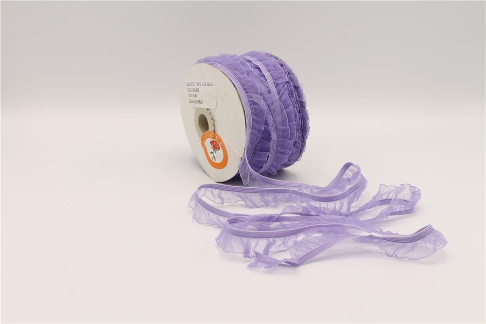 Fırfırlı Lastikler 18 mm Genişlik - 25 mt Lila