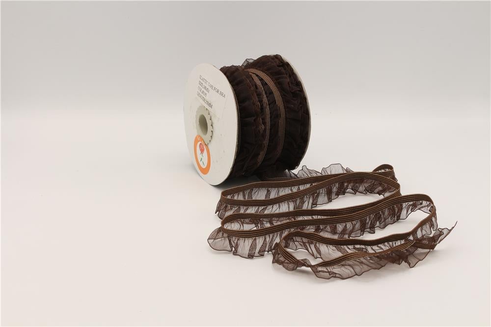 Fırfırlı Lastikler 18 mm Genişlik - 25 mt Kahverengi