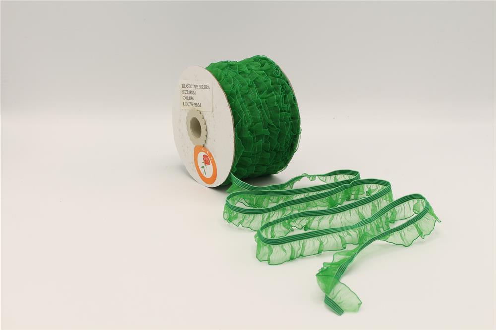 Fırfırlı Lastikler 18 mm Genişlik - 25 mt Yeşil