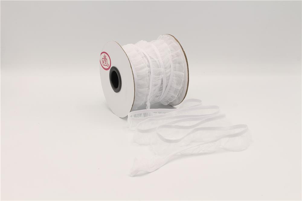 Fırfırlı Lastikler 18 mm Genişlik - 25 mt Beyaz