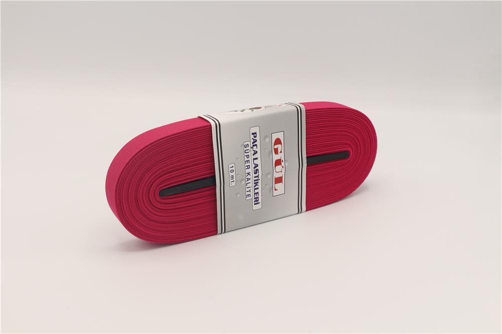 Gül Renkli Lastik 2 Cm - 10 mt Fuşya