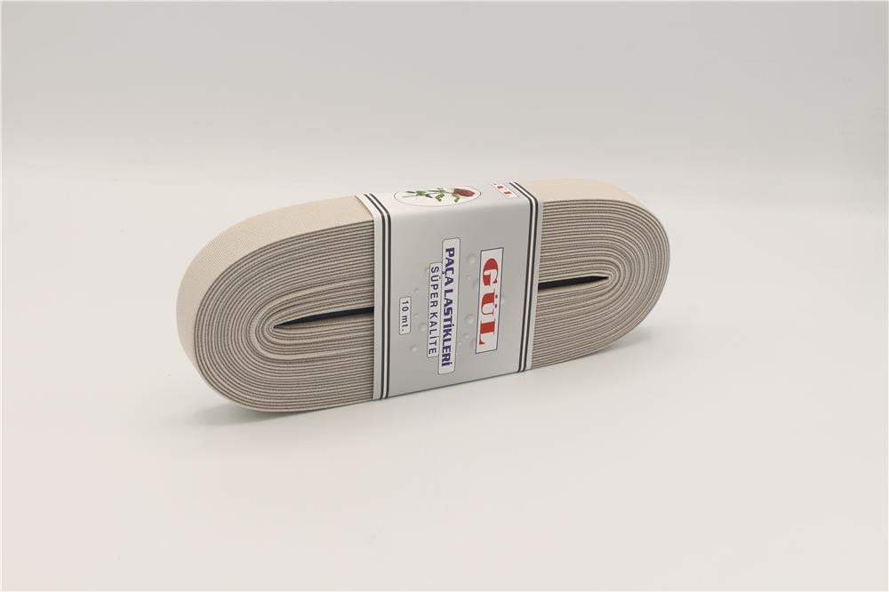 Gül Renkli Lastik 2 Cm - 10 mt Gri