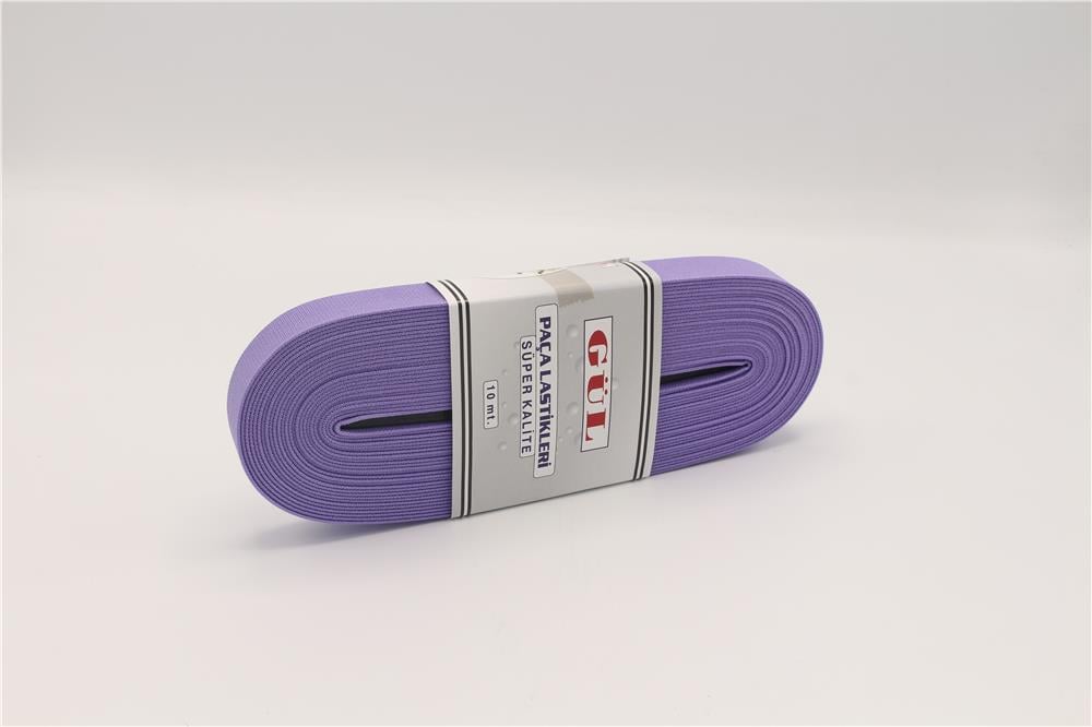 Gül Renkli Lastik 2 Cm - 10 mt Lila
