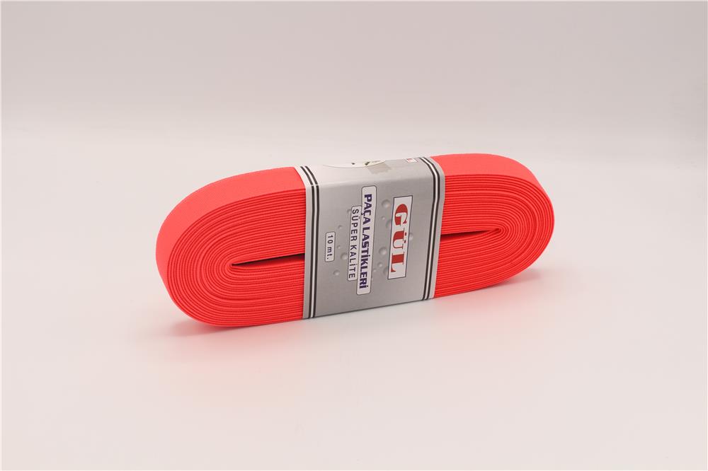 Gül Renkli Lastik 2 Cm - 10 mt Neon Pembe