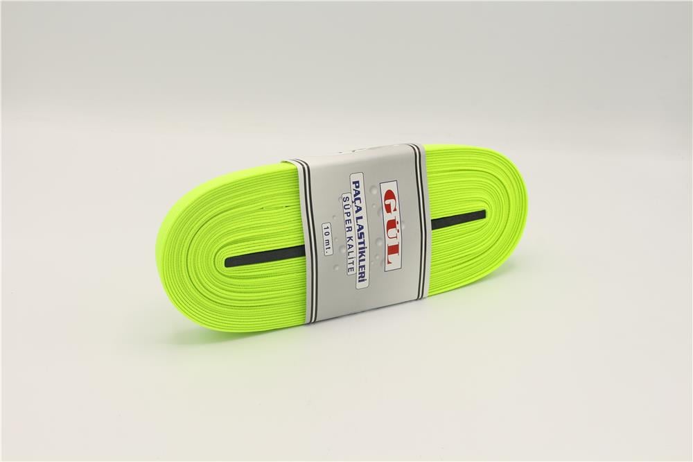 Gül Renkli Lastik 2 Cm - 10 mt Neon Sarı