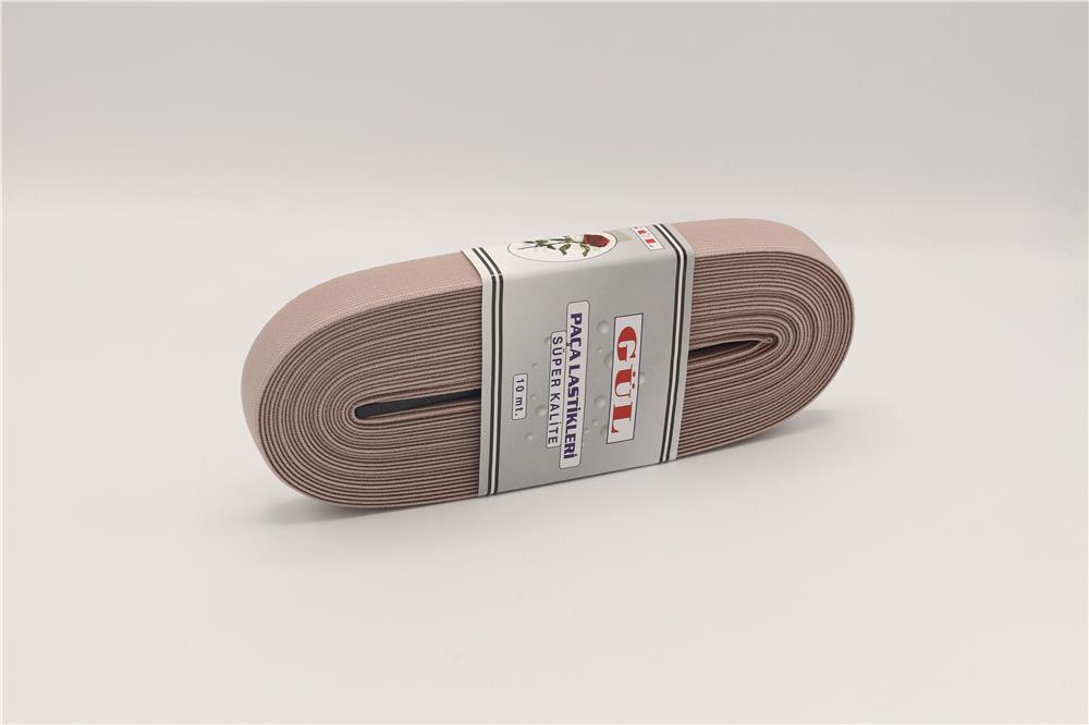 Gül Renkli Lastik 2 Cm - 10 mt Pudra