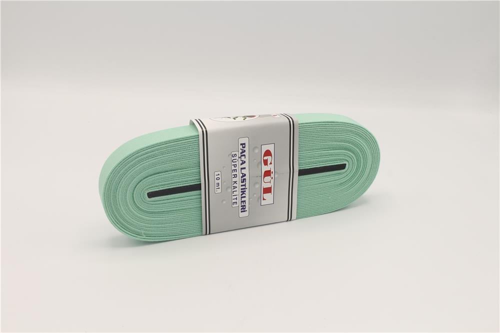 Gül Renkli Lastik 2 Cm - 10 mt Su Yeşili