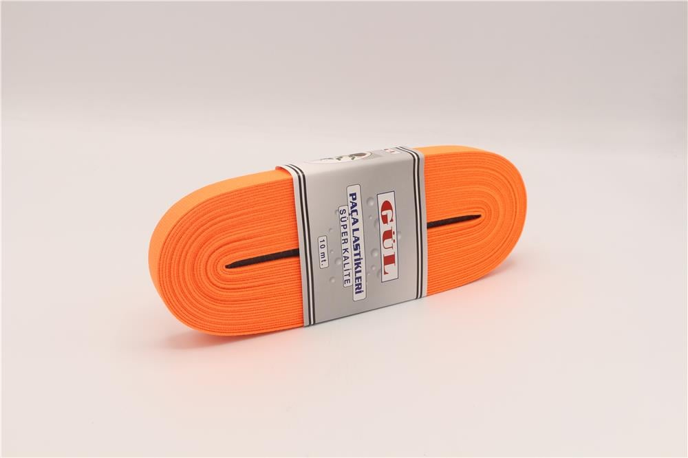 Gül Renkli Lastik 2 Cm - 10 mt Turuncu
