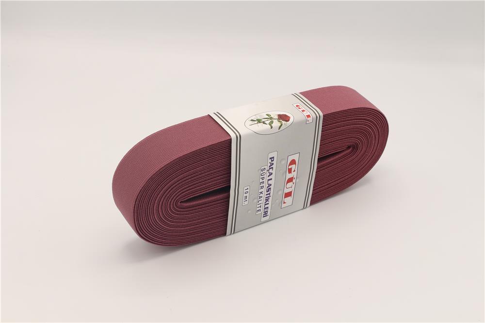 Gül Renkli Lastik 3 Cm - 10 mt Gül Kurusu
