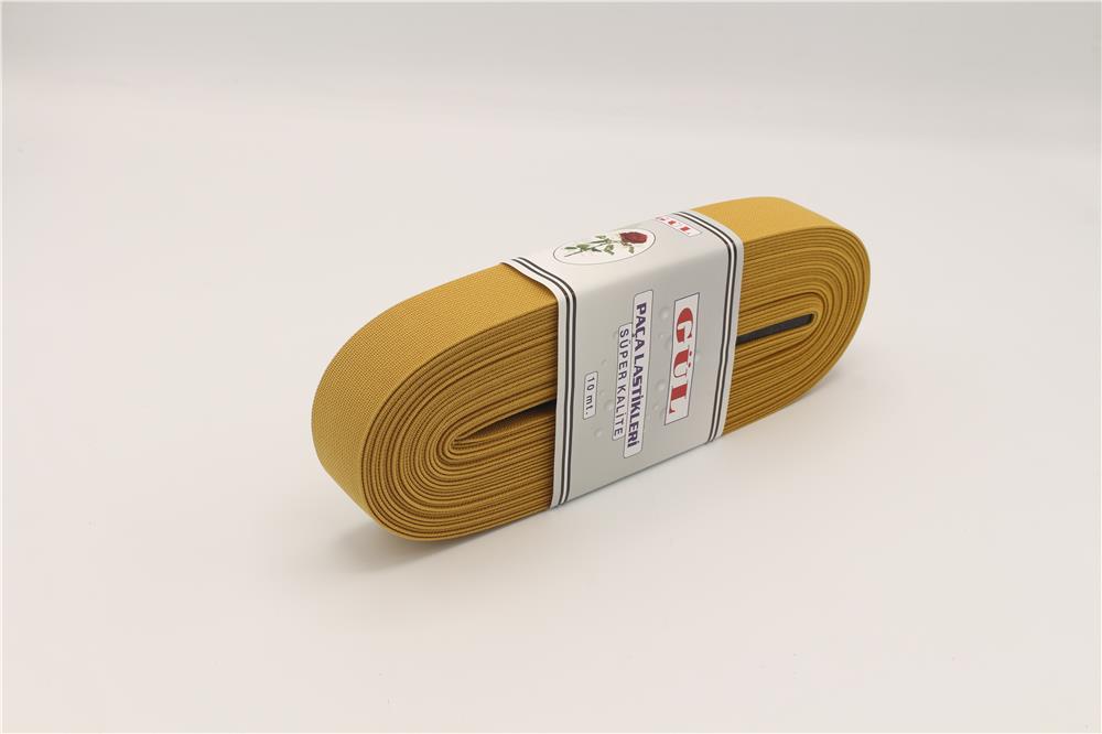 Gül Renkli Lastik 3 Cm - 10 mt Hardal