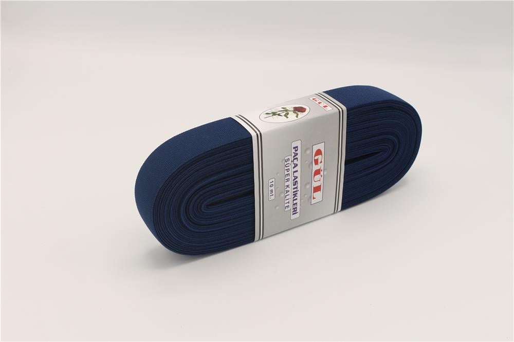 Gül Renkli Lastik 3 Cm - 10 mt Lacivert