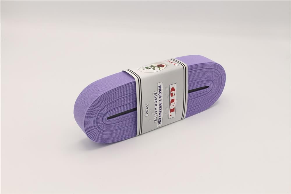 Gül Renkli Lastik 3 Cm - 10 mt Lila
