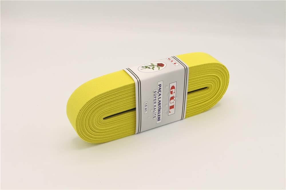 Gül Renkli Lastik 3 Cm - 10 mt Sarı