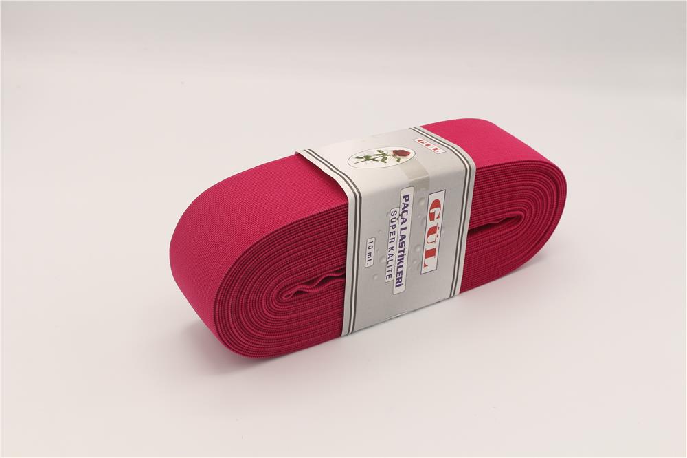Gül Renkli Lastik 5 Cm - 10 mt Fuşya