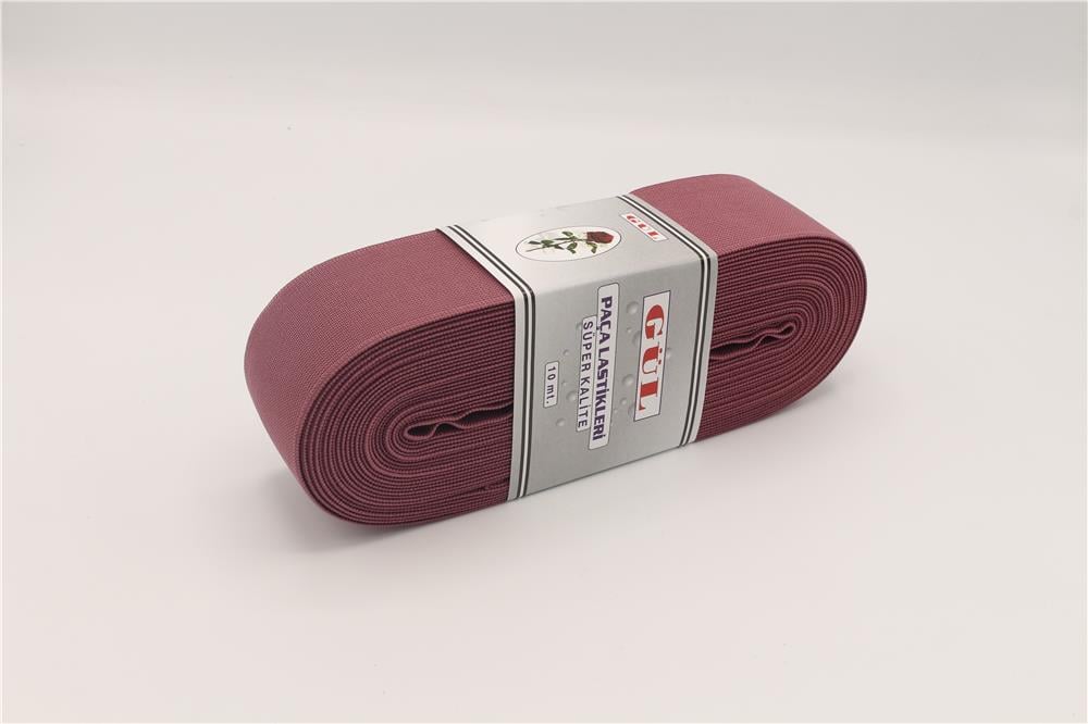 Gül Renkli Lastik 5 Cm - 10 mt Gül Kurusu