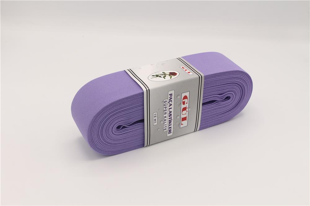 Gül Renkli Lastik 5 Cm - 10 mt Lila