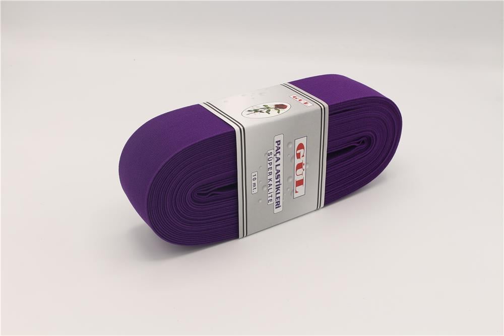 Gül Renkli Lastik 5 Cm - 10 mt Mor