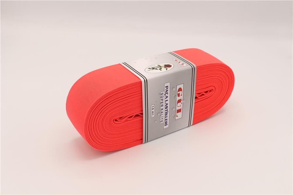 Gül Renkli Lastik 5 Cm - 10 mt Neon Pembe