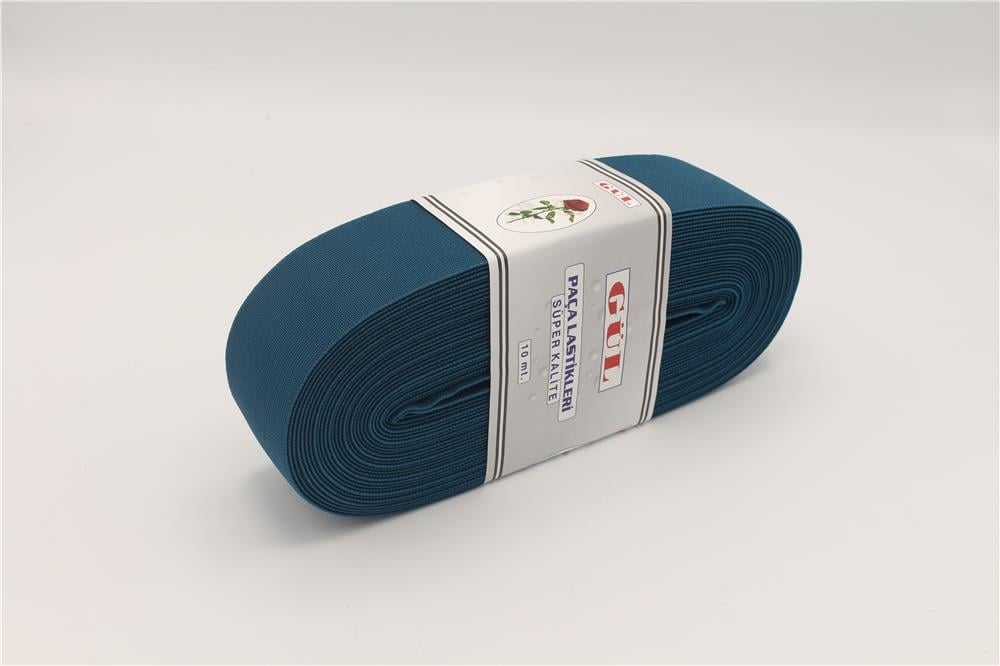 Gül Renkli Lastik 5 Cm - 10 mt Petrol Mavi