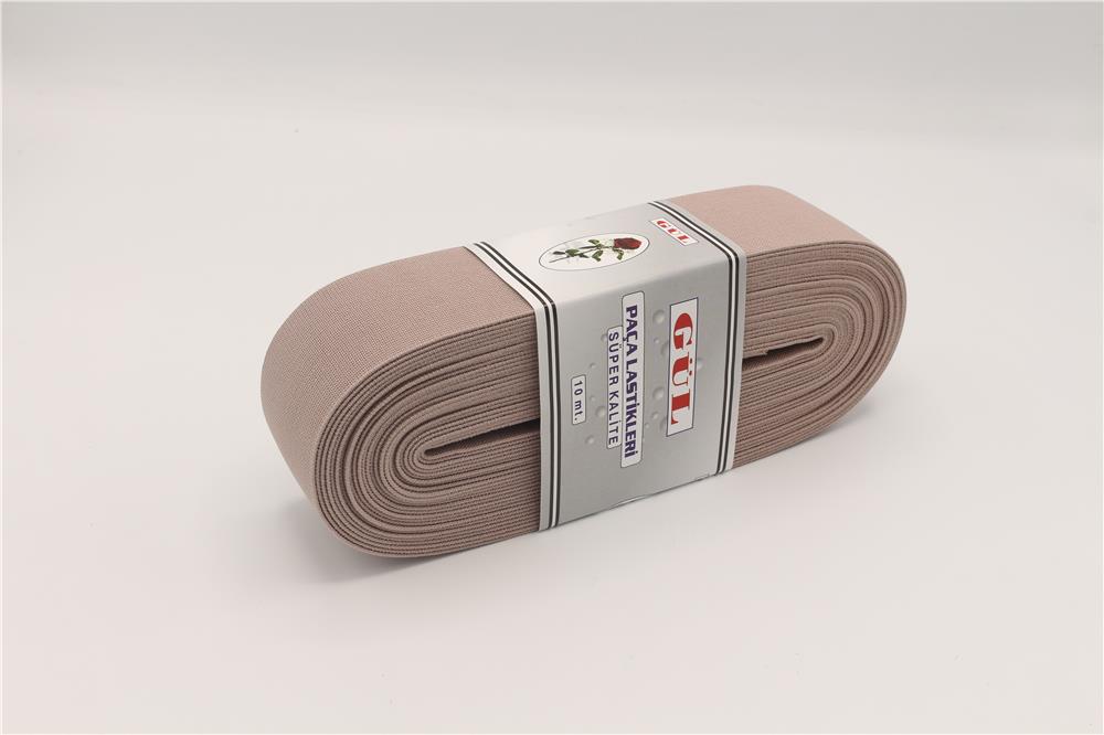 Gül Renkli Lastik 5 Cm - 10 mt Pudra