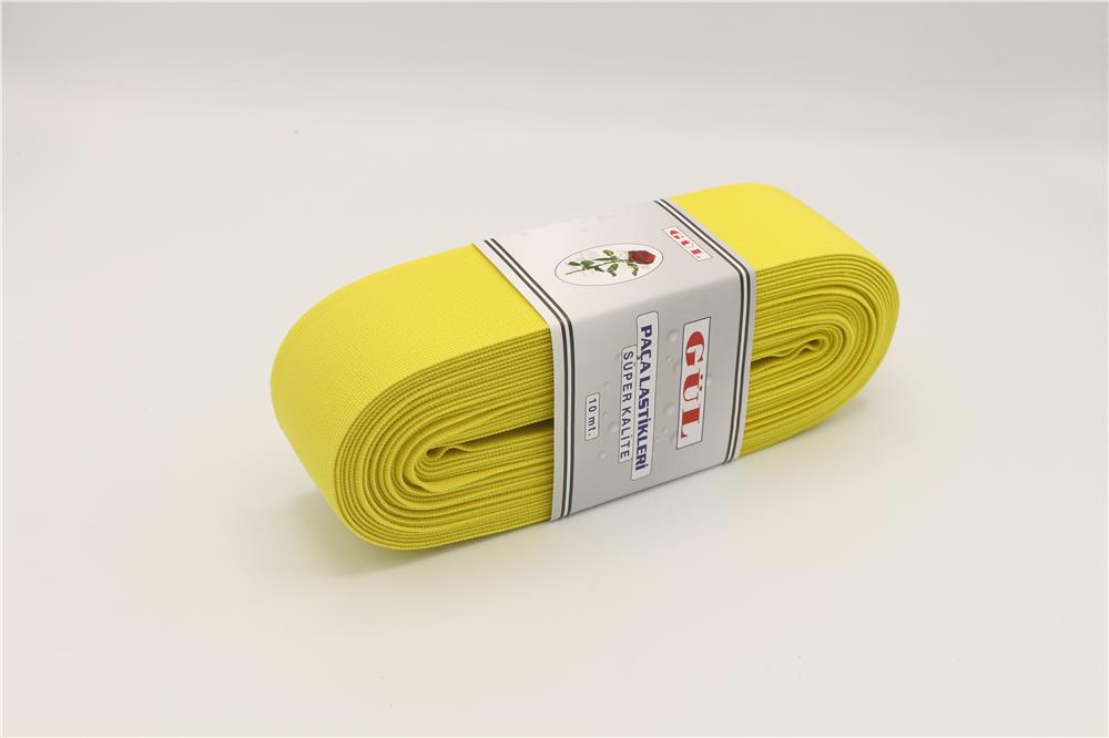Gül Renkli Lastik 5 Cm - 10 mt Sarı