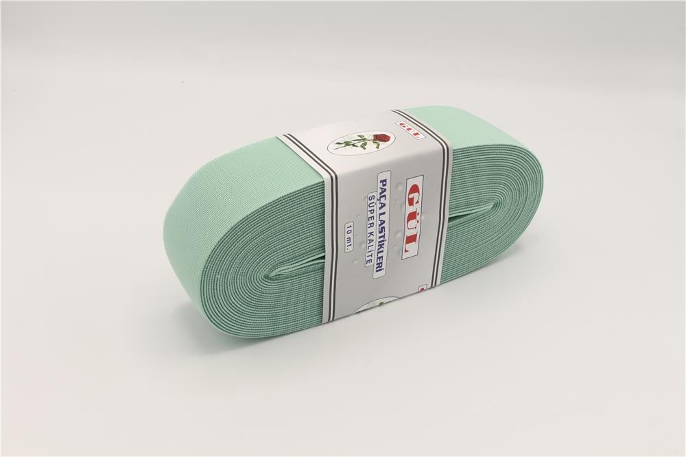 Gül Renkli Lastik 5 Cm - 10 mt Su Yeşili