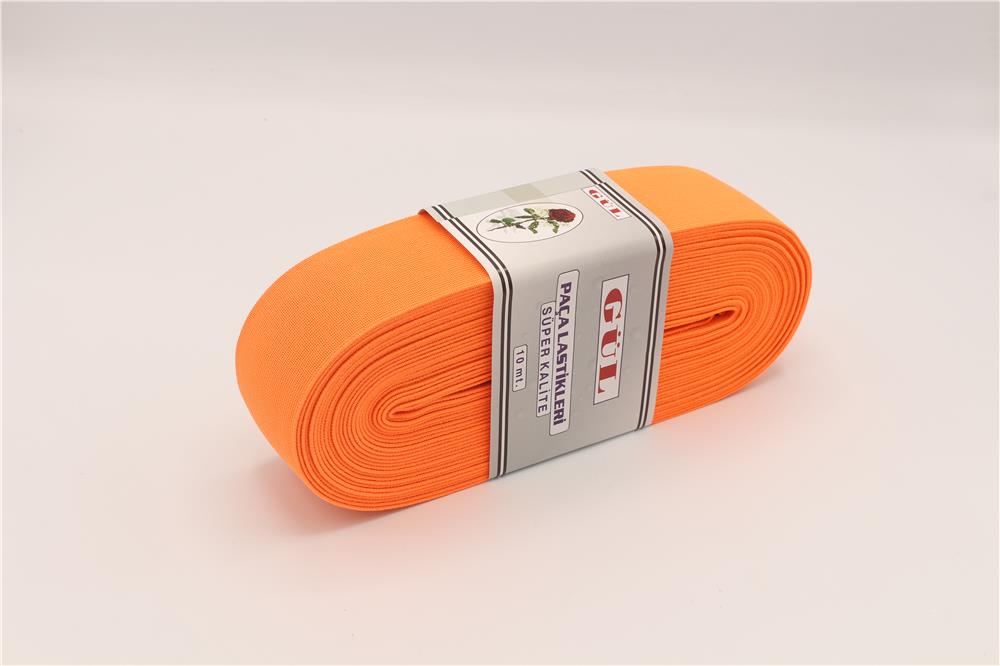 Gül Renkli Lastik 5 Cm - 10 mt Turuncu