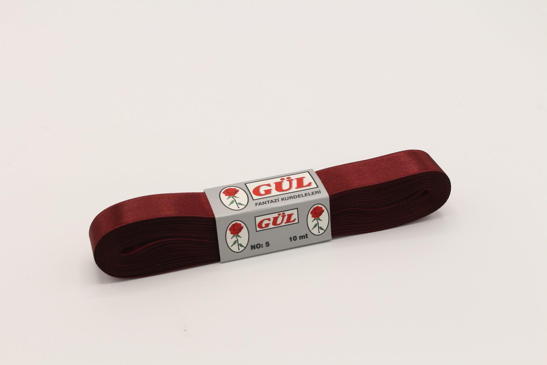 Gül Saten Kurdele Bordo