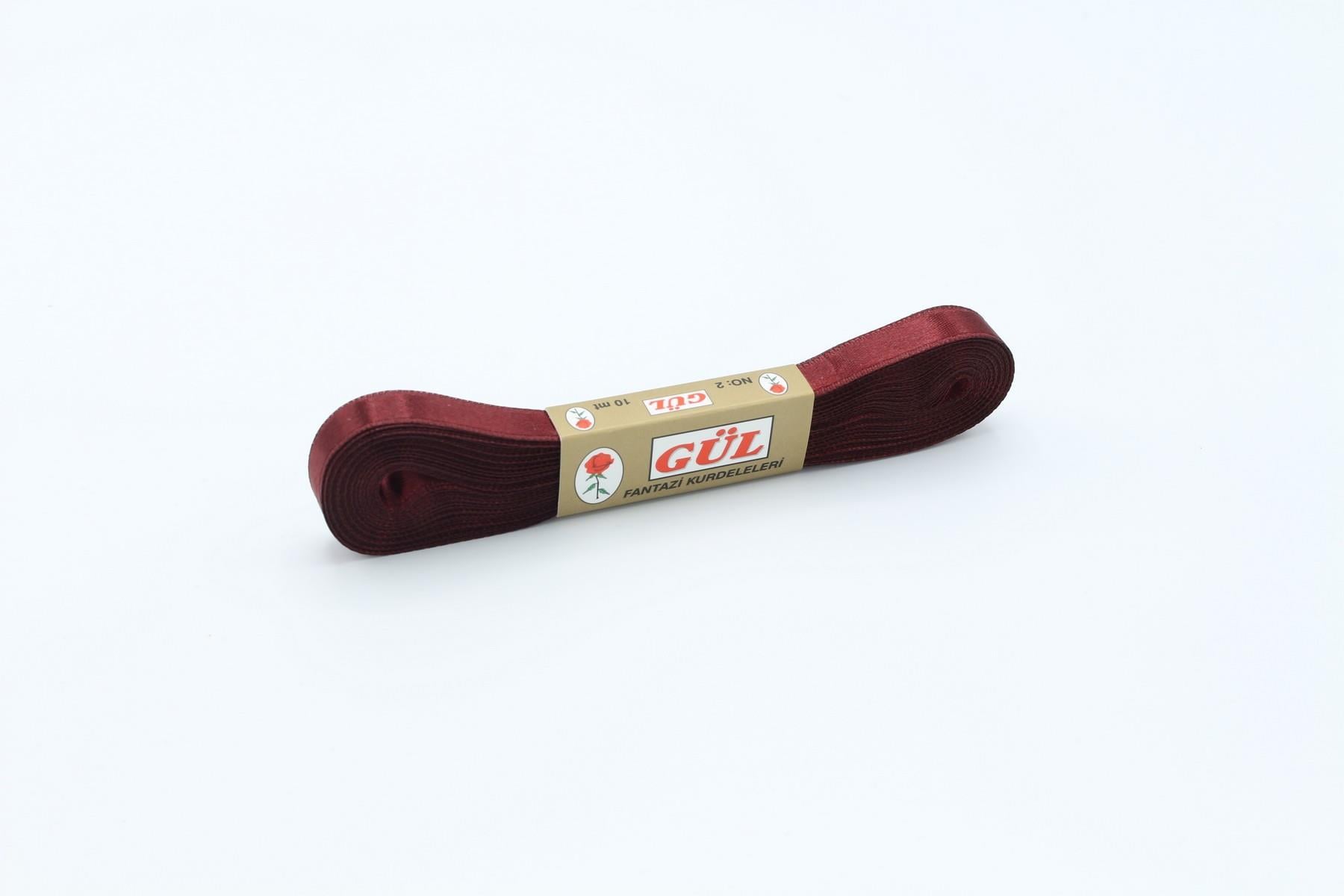 Gül Saten Kurdele Bordo