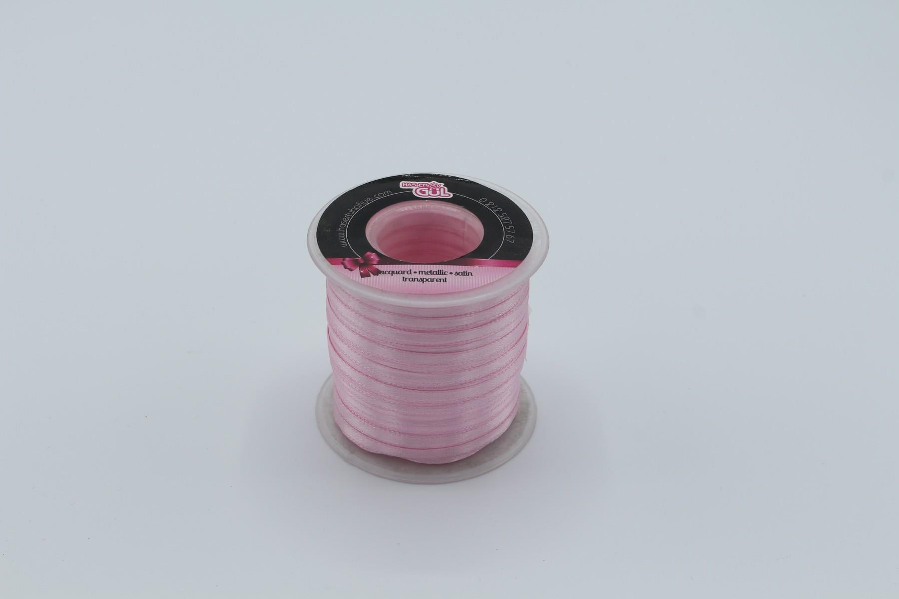 Gül Saten Kurdele Pembe
