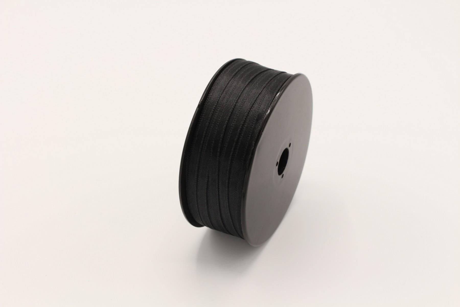 Gül Saten Kurdele Siyah