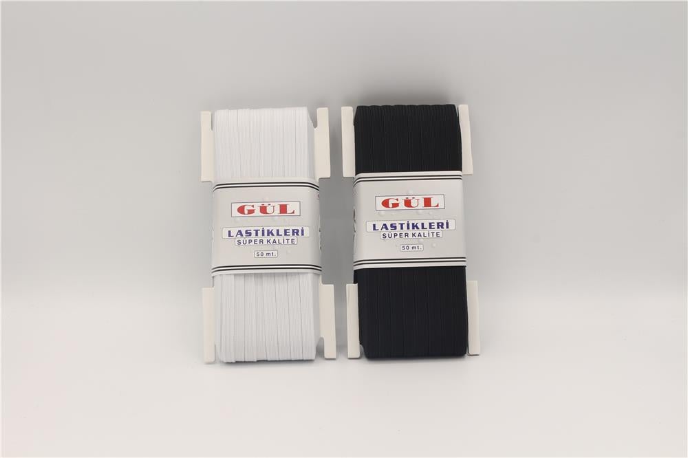 Gül Yassı Lastik 2/ 50 9 mm - 50 mt Beyaz