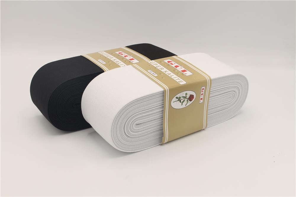 Gül Yumuşak Dokuma Paça Lastikleri Altın 6 Cm - 10 mt Siyah