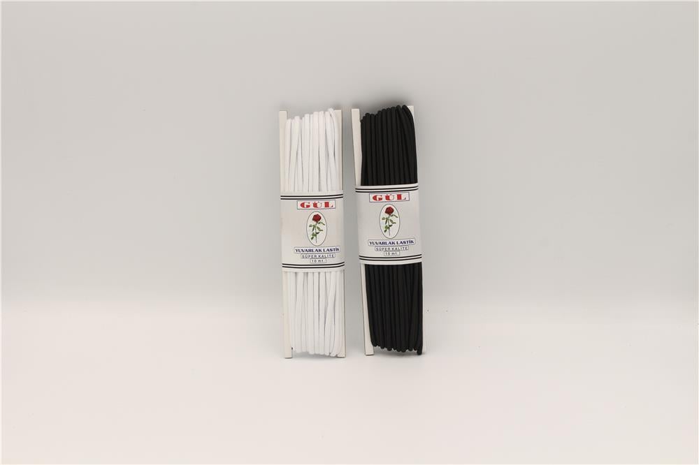 Gül Yuvarlak Lastik 3 mm - 10 mt Siyah