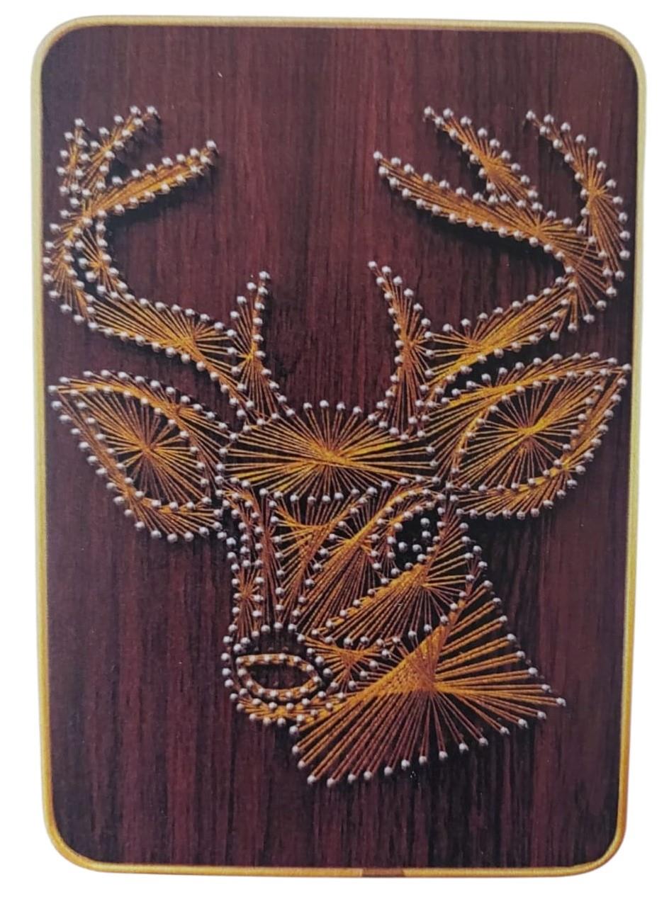 Kendin Yap Geyik İp Sanat Seti 21*30 cm