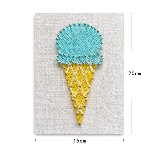 Kendin Yap İp Sanat Seti Dondurma 15*20 cm