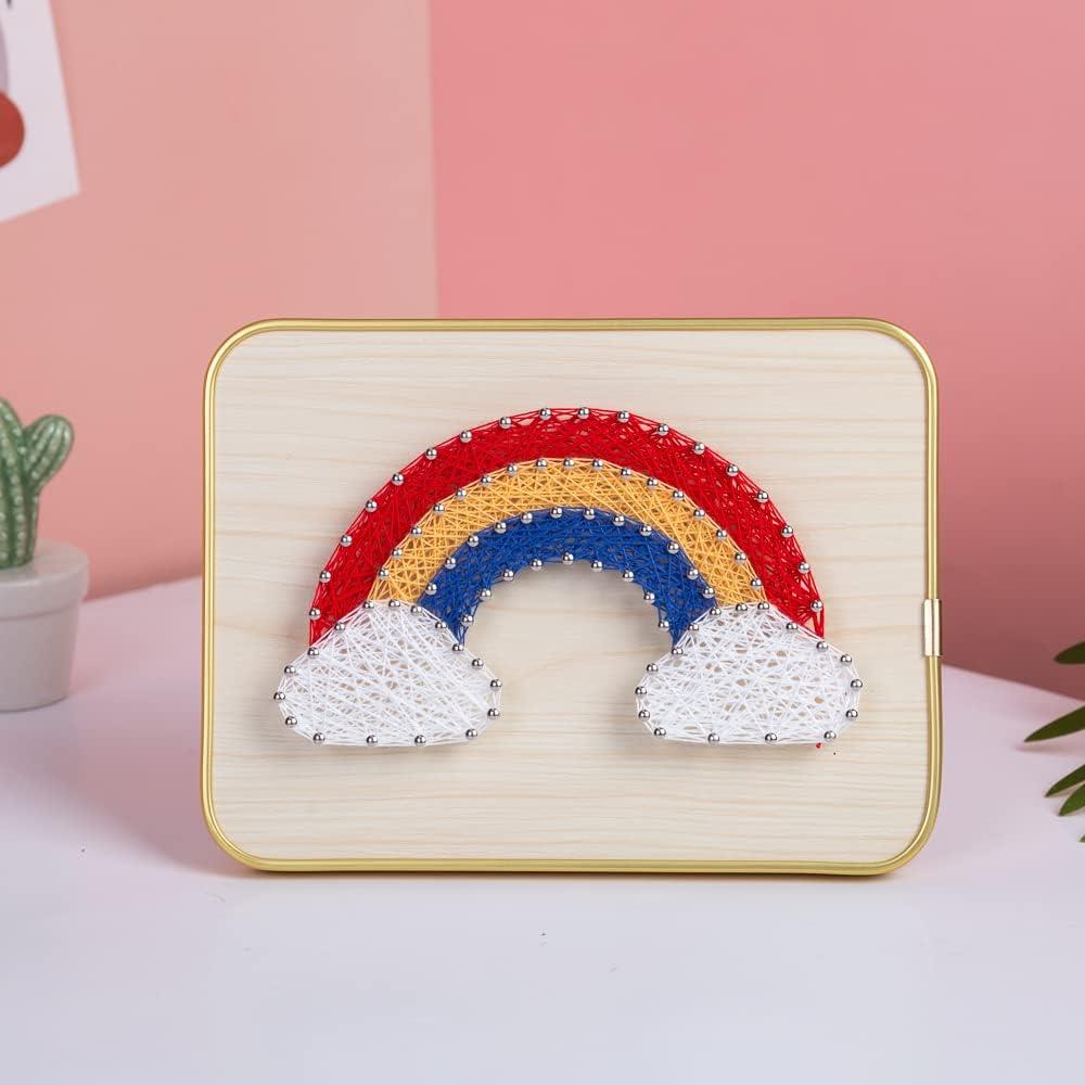 Kendin Yap İp Sanat Seti Gökkuşağı 15*20 cm