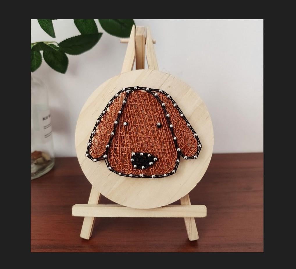 Kendin Yap İp Sanat Seti Köpek 11*11 cm