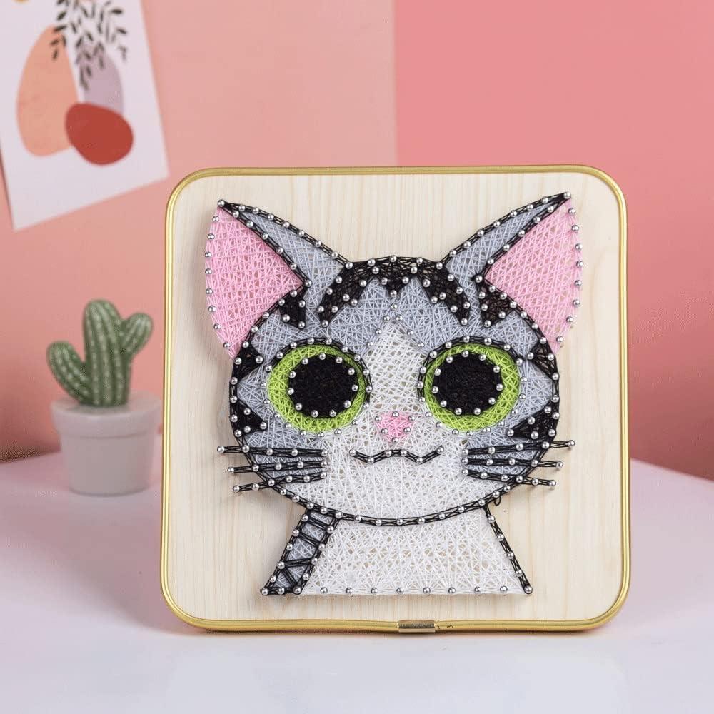 Kendin Yap Kedii İp Sanat Seti 20*20 cm