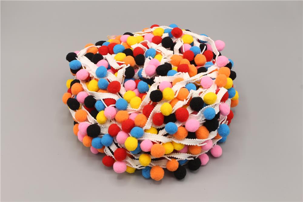 Ponpon Şerit Ebruli - 22 mt Beyaz