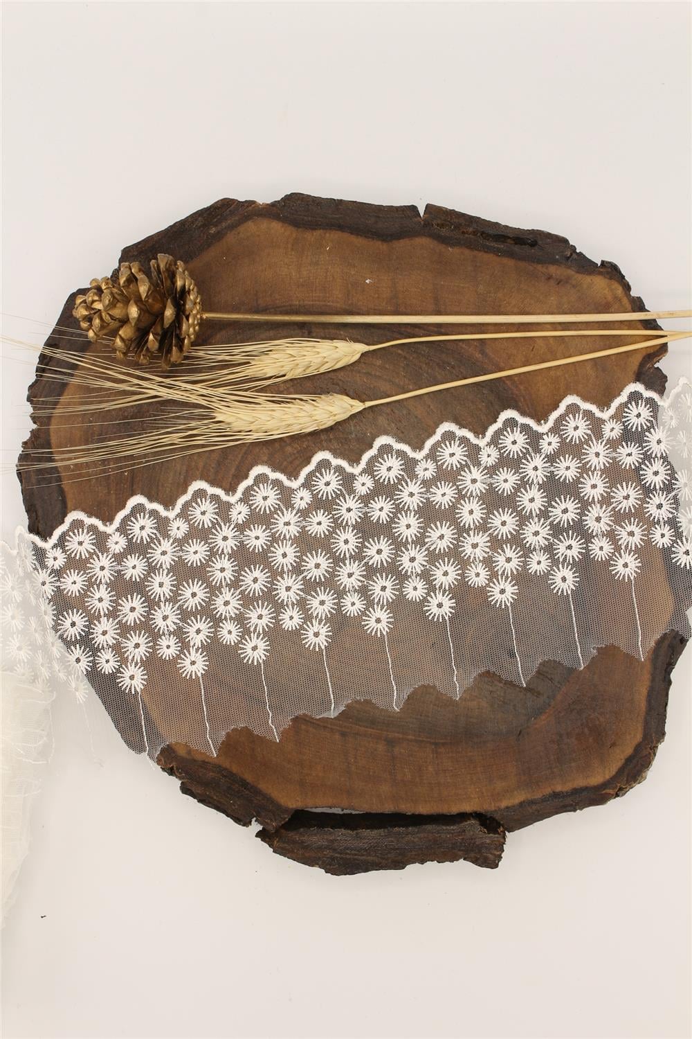 Tül Güpür 70150 - 9 Mt Krem