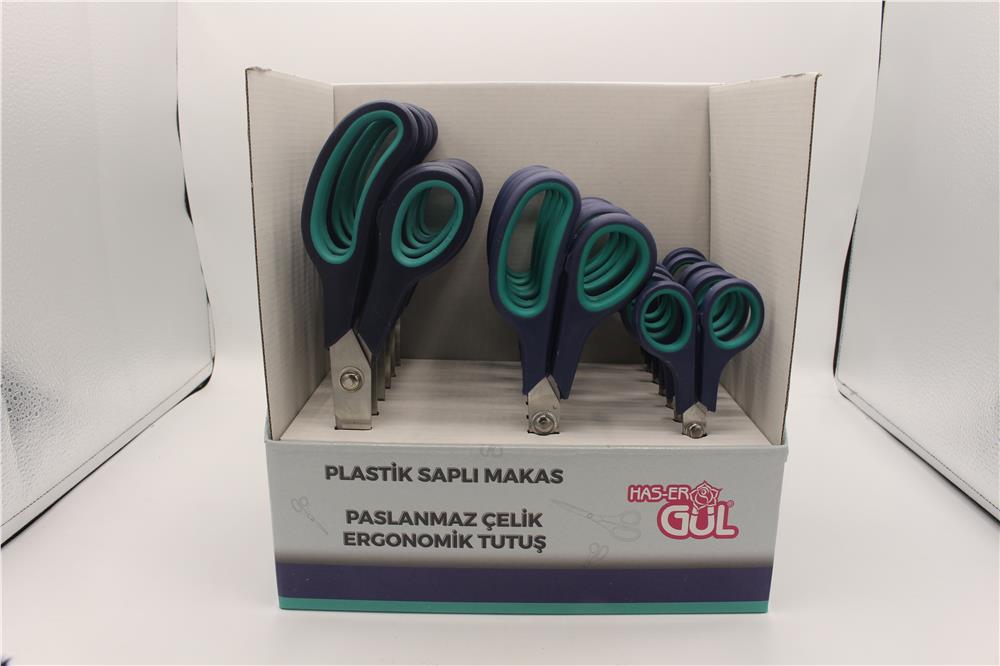 Yeşil Saplı Set Makas - Renkli