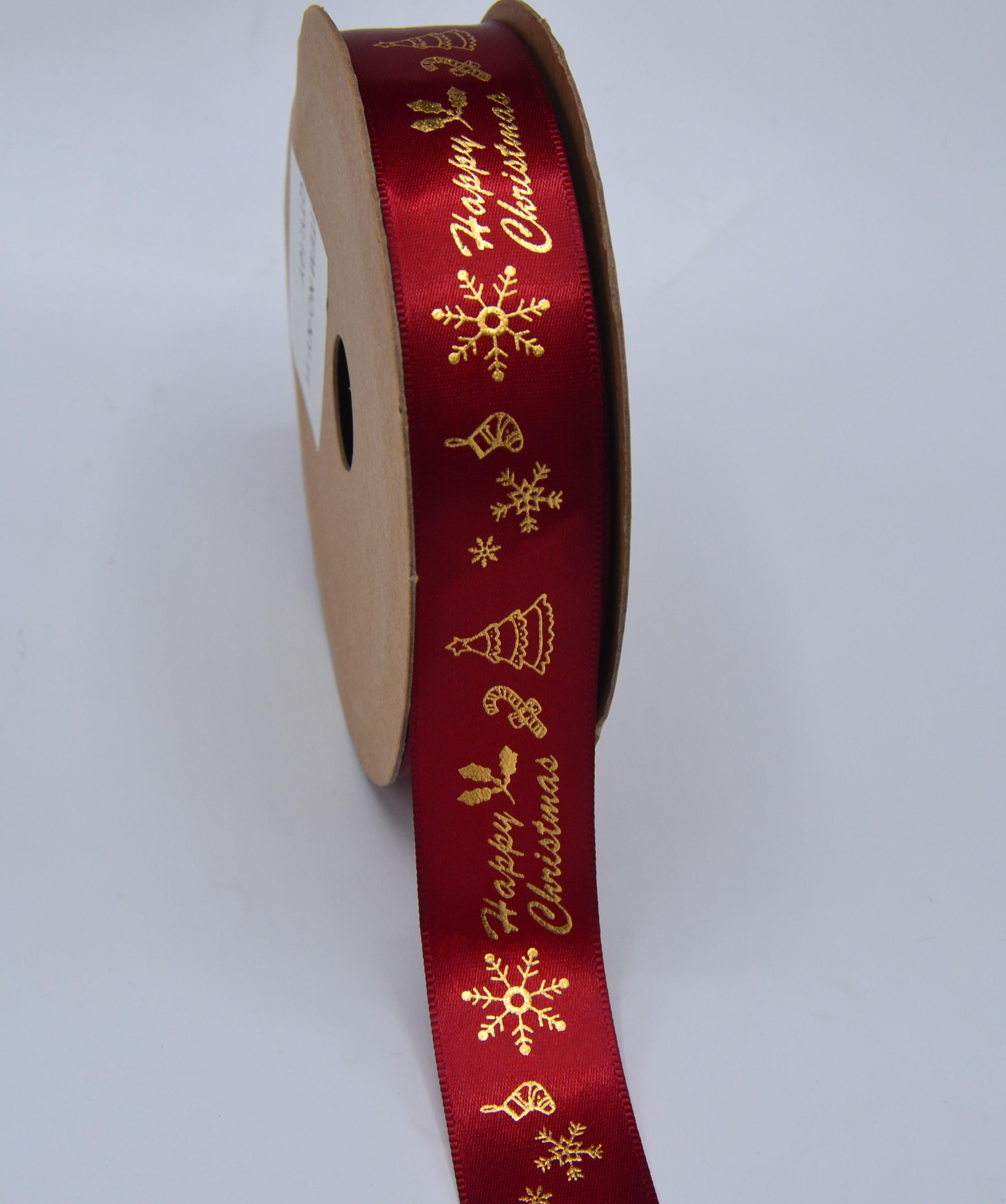 Yılbaşı Baskılı Kurdele 2.5 Cm