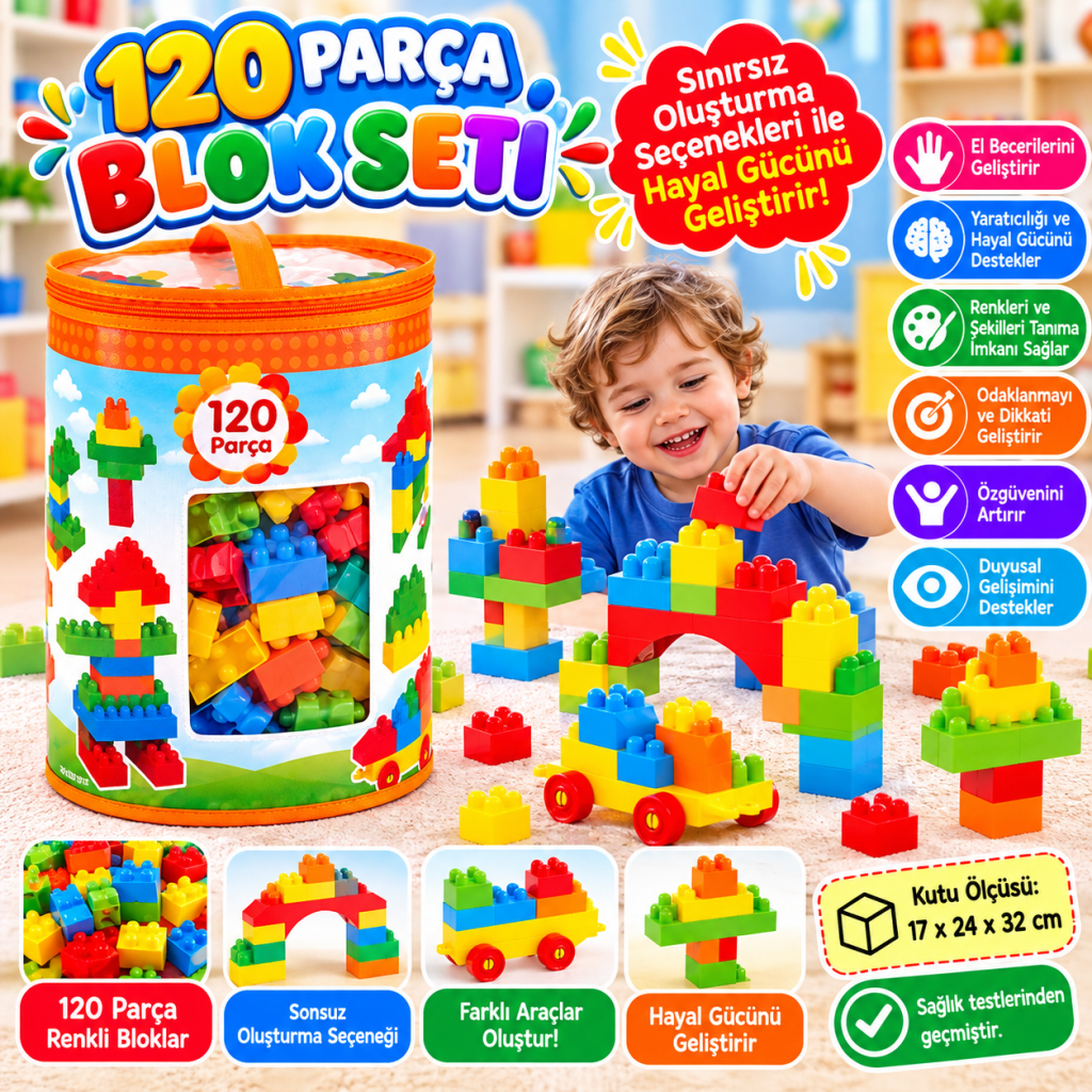 01255 Multi Bloklar 120 Parça