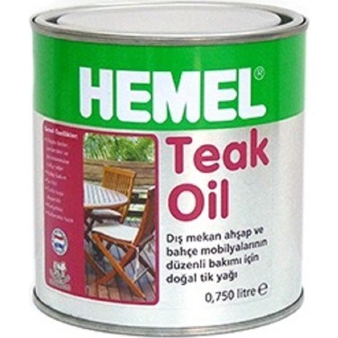 0,75 Lt Doğal Tik Yağı ile Dış Mekan Ahşap Bakımı